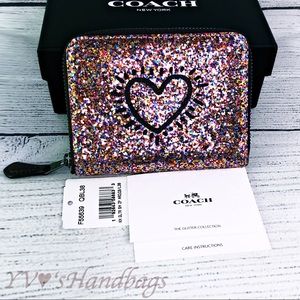 SOLD**Coach x Keith Haring Small Zip Wallet